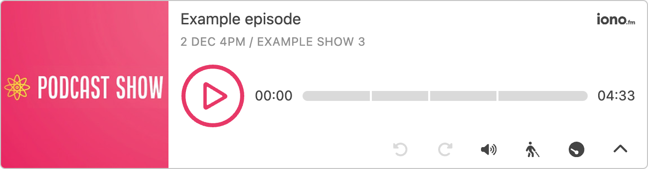 Podcast player example